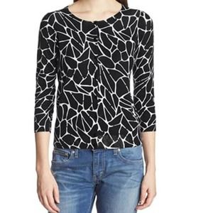 Pendleton Black White Geo Print Button Cardigan M